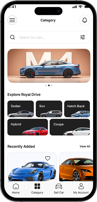 Royal Drive app screen